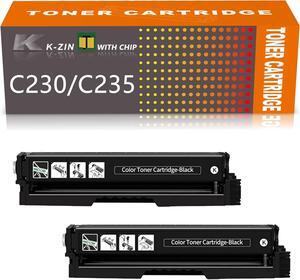C230 C235 Black Toner Cartridge(with Chip) Compatible with Xerox C230 C235 C230DNI C235DNI High Capacity Color Printer Toner for 006R04391 006R04383 Color Printer Chip(Black 2 Pack)