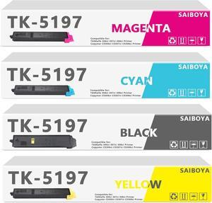 TK-5197 TK5197 TK-5197K TK-5197C TK-5197M TK-5197Y Toner Cartridge Replacement for Kyocera TASKalfa 306ci 307ci 308ci,Copystar CS306ci CS307ci CS308ci Printer (Black Cyan Yellow Magenta,4-Pack)