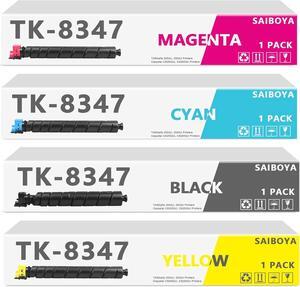 Compatible TK8347 TK-8347 Toner Cartridge Use in Kyocera TASKalfa 2552ci, 2553ci, Copystar CS2552ci, CS2553ci Printers (Cyan, Magenta, Yellow, Black, 4 Pack)