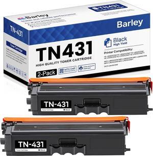 TN431BK TN-431BK TN-431 Toner Cartridge 2-Pack Compatible TN431 Black Toner Cartridge Replacement for Brother TN-431 MFC-L8900CDW MFC-L8610CDW HL-L8360CDW Printer (2 Black).