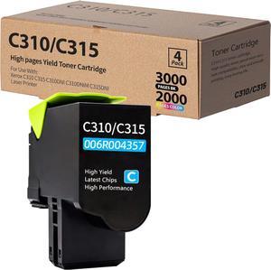 C310 C315 Cyan 006R04357 Compatible Toner Cartridge Replacement for Xerox C310 C310DNI C310DNIM C315 C315DNI Laser Printer (1 Pack)
