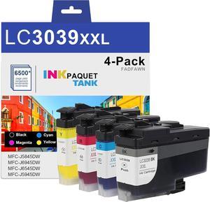 LC3039 BK/C/M/Y Ink Cartridge Ultra High-Yield (LC3039BK LC3039C LC3039M LC3039Y, 4-Pack) - Compatible LC3039XXL Ink Replacement for Brother MFC-J5845DW MFC-J6945DW MFC-J6545DW MFC-J5945DW Printer