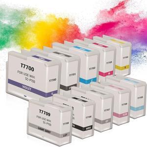 KANTEN T770 P700 Ink Cartridge Compatble with P700 Printer Replacement for T770020 T770120 T770220 T770320 T770420 T770520 T770620 T770720 T770820 T770920 Ink (10 Colors)
