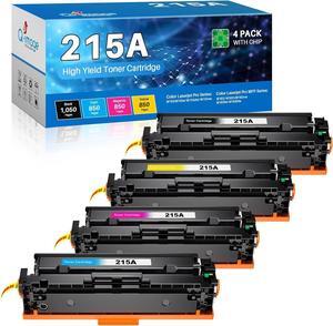 215A Toner Cartridges Replacement (with Chip) Compatible for HP 215A Toner Works with HP Color Laseret Pro MFP M155dw M155nw M182nw M183fw M183fdw Series Printer (Black Cyan Yellow Magenta, 4 Pack)