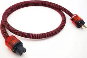 WAudio 3.3FT AC Power Cable 10AWG HiFi Audiophile Power Cord with US Plug IEC Connector