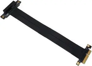 PCI-E Riser PCI-E x4 Extension Cable Pcie Extension Cable Extension Port Adapter (20cm 90 Degree)-Upgrade Version