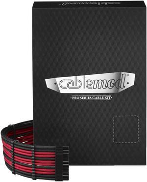 CableMod C-Series Pro ModFlex Sleeved Cable Kit for Corsair RM Black Label/RMi/RMX (Black + Red)