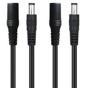 2-Pack 3ft DC Extension Cable 5.5mm x 2.1mm Male to Female Power Cord for CCTV Security Surveillance Indoor IP Camera Dvr Standalone LED Strip,Car,12v DC Power Supply Plug Adapter 2-Pack 3ft DC Extension Cable 5.5mm x 2.1mm Male to Female Power Cord for CCTV Security Surveillance Indoor IP Camera Dvr Standalone LED Strip,Car,12v DC Power Supply Plug Adapter