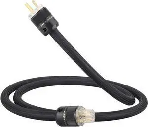 Audiocrast HiFi Power Cable Hi-End Braided Sleeve Amplifier Power Cord Guage-10AWG OD 17MM Audiophile High-End AC Power Cable Wire with Gold US Plug+IEC320 C13 Connector (3.3FT/1M)