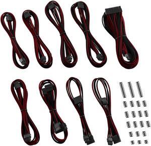 CableMod RT-Series Classic ModMesh Sleeved Cable Kit for ASUS and Seasonic (Black + Blood Red)