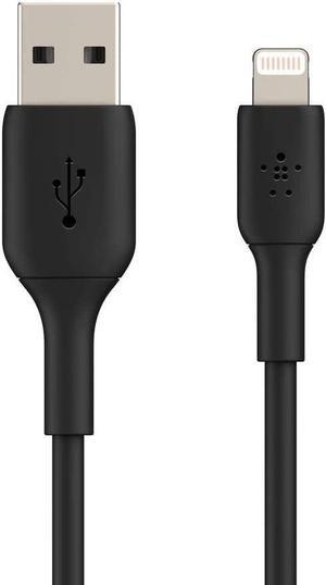 BoostCharge Lightning Cable - 6.6ft/2M - MFi Certified Apple iPhone Charger USB to Lightning Cable - iPhone Cable - iPhone Charger Cord - Apple Charger - USB Phone Charger - Black