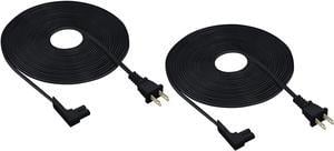 Vebner 25ft 2-Pack Power Cord Compatible with Sonos Play One, Sonos Play-1 and Sonos One SL Speaker. Compatible with Sonos Play One Power Cable Cord (Extra Extra Long, Black)