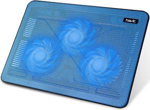 Havit HV-F2056 15.6-17 Inch Laptop Cooler Cooling Pad - Slim Portable USB Powered (3 Fans) (Blue)