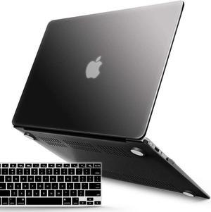 iBenzer Compatible with Old Version MacBook Air 13 Inch Case (2010-2017 Release), Models: A1466 / A1369, Plastic Hard Shell Case with Keyboard Cover for Mac Air 13, Black, CA-A13-BK+1