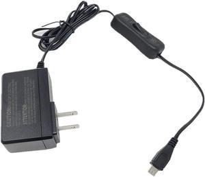 MICRO CONNECTORS Ul Approved Micro-USB 5V 2.5A Power Supply Adapter on/Off Switch Raspberry Pi 3 Model B (RAS-PWR03-PI)