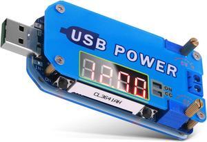 PEMENOL 15W DC-DC Buck Boost Voltage Converter, 5V to 3.3V 9V 12V 24V 30V CVCC Step Up/Down Module Adjustable USB Power Supply Module with Shell