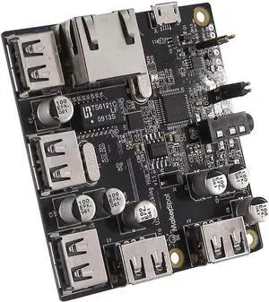 MakerSpot 5-Port Stackable USB Docking Hub for Raspberry Pi Zero V1.3 with Protector, 2.4A Power Supply, 1.5m Micro USB Cable with On Off Switch and Standoffs