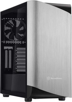 Silverstone Technology SETA A1 Silver on Black Premium ATX/Micro-ATX Case with Temperd Glass - SEA1SB-G