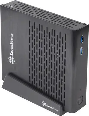 Silverstone SST-PT13B-USB3.0 Ports - USB 3.0 X 2 Thin Mini-Itx Compatible, Super Small at 1.4 Liters, Include Vertical Stand Holder, Meet Vesa Mounting Interface Standard
