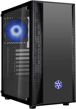 SilverStone Technology FARA B1 RGB, Tempered Glass, Mid-Tower ATX case with RGB Fans, SST-FAB1B-RGB, Black/Glass/RGB