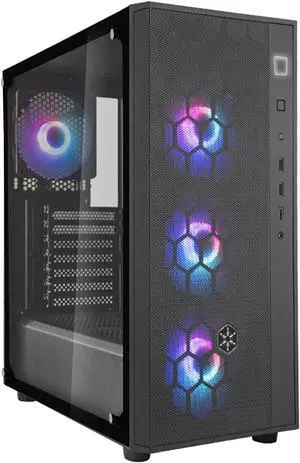 Silverstone FARA R1 PRO, Tempered Glass, mid Tower ATX Chassis with ARGB, SST-FAR1B-PRO