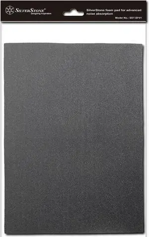 Silverstone 21-Inch x 15-Inch 4mm Thick 2-Piece Sound Dampening Acoustic EP0M Silent Foam SF01 (Black)