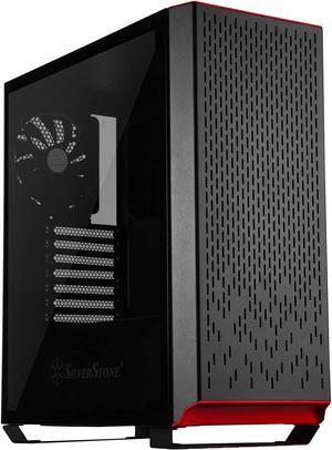 SilverStone Technology Metal ATX Computer Tower Case with Tempered-Glass Side Panel and Ample Air Flow in Black (SST-PM02B-G)