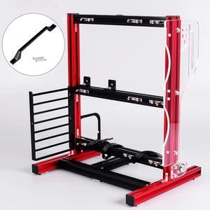 PC Computer Case, ATX/M-ATX/ITX Open Chassis Vertical Overclocking Test Chassis Rack + Handle with Good Heat Dissipation(Red)