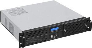 PLINKUSA RACKBUY 2U(Fan LCD)(2x5.25+2X 3.5)(Micro-ATX/Mini ITX)(14.96" Deep) Rackmount Chassi (NO Power Supply, No Rail,No System and Case Only) IPC-G2220S