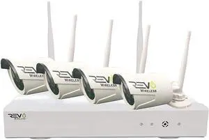 Wireless 4 Ch. NVR Surveillance System with 4 HD Wireless Bullet Cameras
