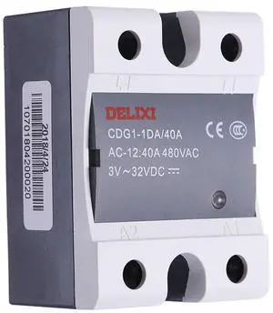 DELIXI SSR 40A 480V AC Solid State Relay Input 3V~32VDC to AC Relay DELIXI SSR 40A 480V AC Solid State Relay Input 3V~32VDC to AC Relay