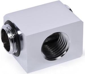 Alphacool Low Profile ES L-Connector Rotary G1/4 OT - G1/4 IT - Chrome (17584)