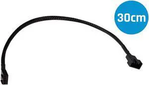 Alphacool Fan Cable 4-Pin to 4-Pin Extension - 30cm - Black (18674)