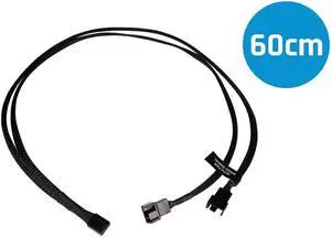 Alphacool Y-Splitter 4-Pin to 2x 4-Pin PWM Cable - 60cm - Black (18678)