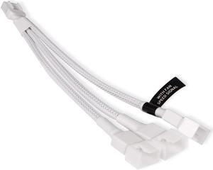 Alphacool Y-Splitter 4-Pin to 3x 4-Pin PWM Cable - 15cm - White (18725)