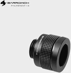Barrowch G1/4 14mm Rigid Hardtube Wolverine Anti-Sheeding Fitting- Black (FBYKNF-14)