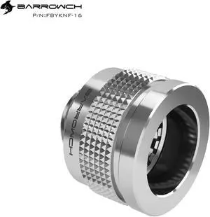 Barrowch G1/4 16mm Rigid Hardtube Wolverine Anti-Sheeding Fitting- Silver (FBYKNF-16-Silver)