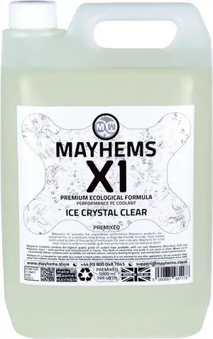 Mayhems - PC Coolant - X1 Premix - Eco Friendly Series | 5 Liter - Ice Crystal Clear (MX1P5LCL)