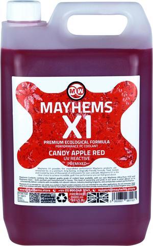 Mayhems - PC Coolant - X1 Premix - Eco Friendly Series - UV Fluorescent | 5 Liter - Candy Apple Red (MX1P5LRE)