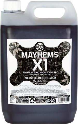 Mayhems - PC Coolant - X1 Premix - Eco Friendly Series - UV Fluorescent | 5 Liter - Infinite Void Black (MX1P5LBK)