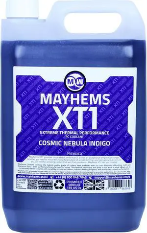 Mayhems - PC Coolant - XT1 Premix - Thermal Performance Series - UV Fluorescent | 5 Liter - Cosmic Nebula Indigo (MXTP5LIN)