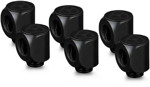 Thermal Grizzly DeltaMate Rotary Fitting - 90° - Black - 6 Pack, G1/4, Brass (TG-DM-FIT-6003) Thermal Grizzly DeltaMate Rotary Fitting - 90° - Black - 6 Pack, G1/4, Brass (TG-DM-FIT-6003)