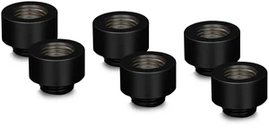 Thermal Grizzly DeltaMate 10mm Male to Female Extender Fitting - MF10 - Black - 6 Pack, G1/4, Brass (TG-DM-FIT-6006) Thermal Grizzly DeltaMate 10mm Male to Female Extender Fitting - MF10 - Black - 6 Pack, G1/4, Brass (TG-DM-FIT-6006)