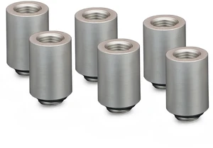Thermal Grizzly DeltaMate 28mm Male to Female Extender Fitting - MF28 - Matte Nickel - 6 Pack, G1/4, Brass (TG-DM-FIT-6208) Thermal Grizzly DeltaMate 28mm Male to Female Extender Fitting - MF28 - Matte Nickel - 6 Pack, G1/4, Brass (TG-DM-FIT-6208)