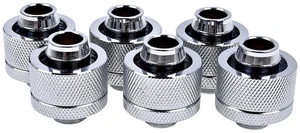 Alphacool Eiszapfen 1/2" ID x 3/4" OD G1/4 Compression Fitting - Chrome Sixpack, Brass (17241) Alphacool Eiszapfen 1/2" ID x 3/4" OD G1/4 Compression Fitting - Chrome Sixpack, Brass (17241)