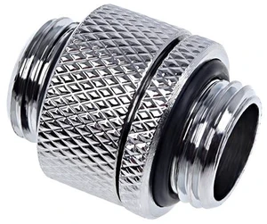 Alphacool Eiszapfen G1/4" Male To Male Rotatable Adapter Fitting - Chrome (17245) Alphacool Eiszapfen G1/4" Male To Male Rotatable Adapter Fitting - Chrome (17245)