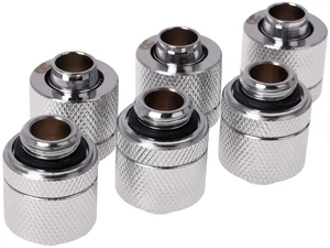 Alphacool HF G1/4 3/8"ID x 1/2"OD Compression Fitting - Chrome - Six Pack (17386) Alphacool HF G1/4 3/8"ID x 1/2"OD Compression Fitting - Chrome - Six Pack (17386)