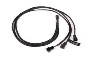 Alphacool Y-Splitter 3-Pin to 3x 3-Pin Cable - 60cm, Black (18692) Alphacool Y-Splitter 3-Pin to 3x 3-Pin Cable - 60cm, Black (18692)