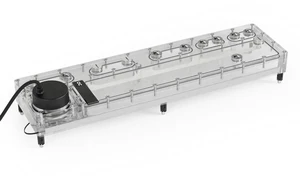 Alphacool Core Distro Plate 480 VPP/D5 - Left with VPP D5 Apex Pump Reservoir, G1/4, 565 ml, Acrylic, Clear (14578) Alphacool Core Distro Plate 480 VPP/D5 - Left with VPP D5 Apex Pump Reservoir, G1/4, 565 ml, Acrylic, Clear (14578)
