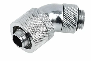 Alphacool G1/4 3/8"ID x 5/8"OD 45° Revolvable Compression Fitting - Chrome (17083) Alphacool G1/4 3/8"ID x 5/8"OD 45° Revolvable Compression Fitting - Chrome (17083)